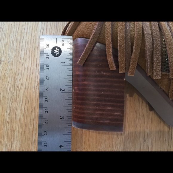 Newporte Fringe Lace-Up Booties (brown/tan) - Picture 14 of 14